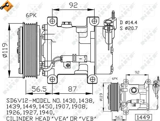 NRF 32227 - Compressore, Climatizzatore www.autoricambit.com