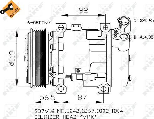 NRF 32270 - Compressore, Climatizzatore www.autoricambit.com