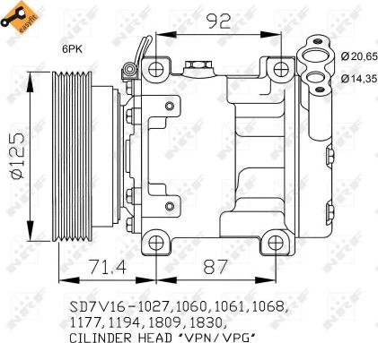 NRF 32742 - Compressore, Climatizzatore www.autoricambit.com