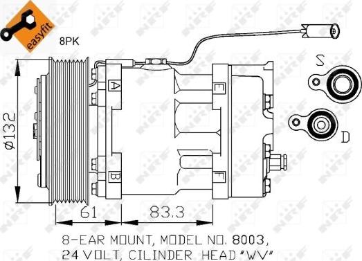 NRF 32753 - Compressore, Climatizzatore www.autoricambit.com