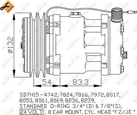 NRF 32769 - Compressore, Climatizzatore www.autoricambit.com