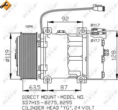 NRF 32705 - Compressore, Climatizzatore www.autoricambit.com