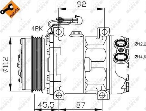 NRF 32701 - Compressore, Climatizzatore www.autoricambit.com