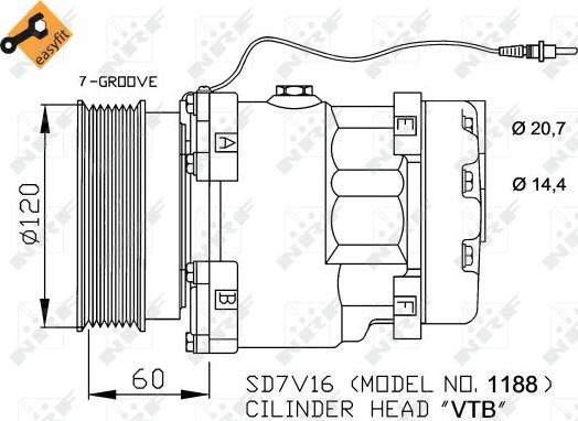 NRF 32711 - Compressore, Climatizzatore www.autoricambit.com