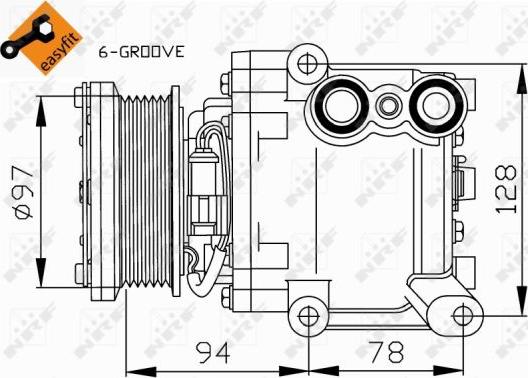 NRF 32724 - Compressore, Climatizzatore www.autoricambit.com