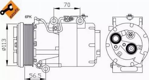 NRF 32722G - Compressore, Climatizzatore www.autoricambit.com