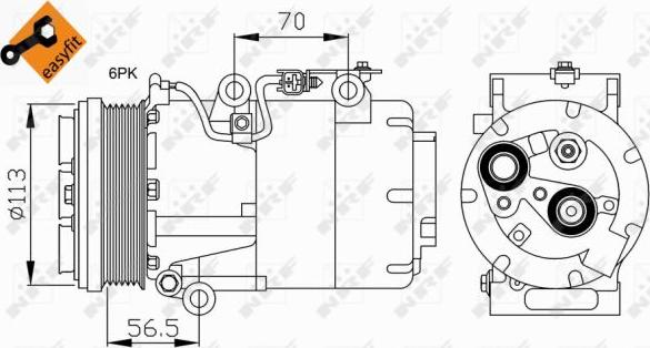 NRF 32722 - Compressore, Climatizzatore www.autoricambit.com