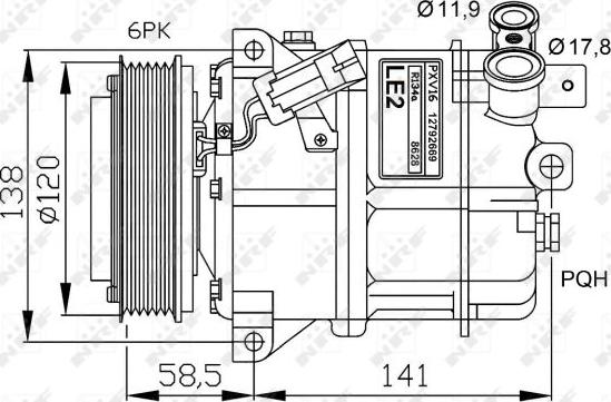 NRF 32774G - Compressore, Climatizzatore www.autoricambit.com