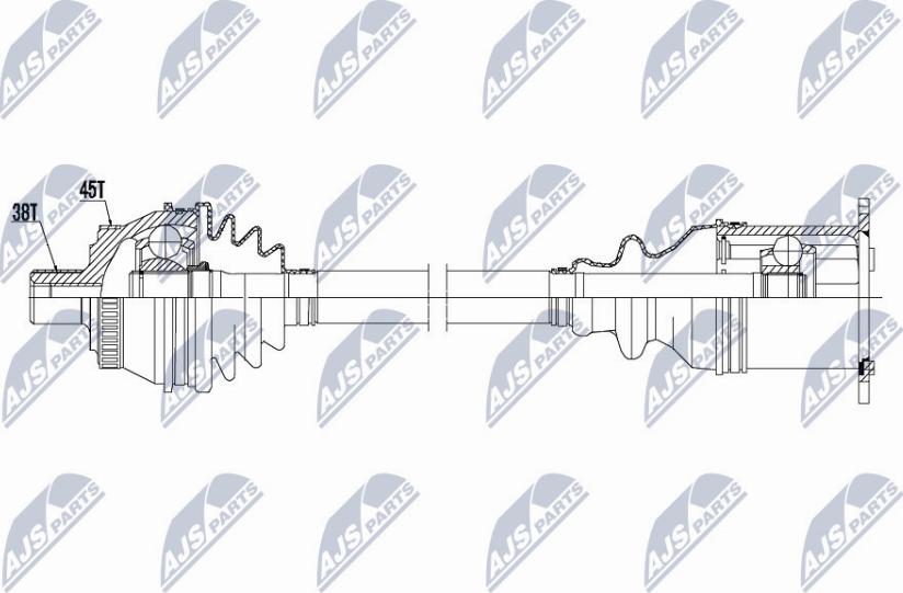 NTY NPW-AU-015 - Albero motore/Semiasse www.autoricambit.com