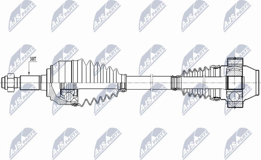 NTY NPW-AU-025 - Albero motore/Semiasse www.autoricambit.com