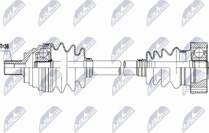 NTY NPW-AU-104 - Albero motore/Semiasse www.autoricambit.com