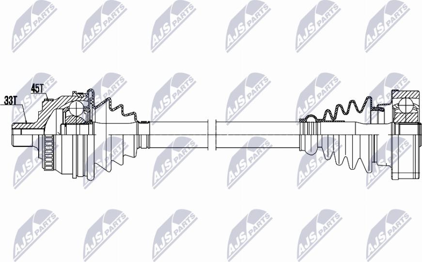 NTY NPW-AU-100 - Albero motore/Semiasse www.autoricambit.com