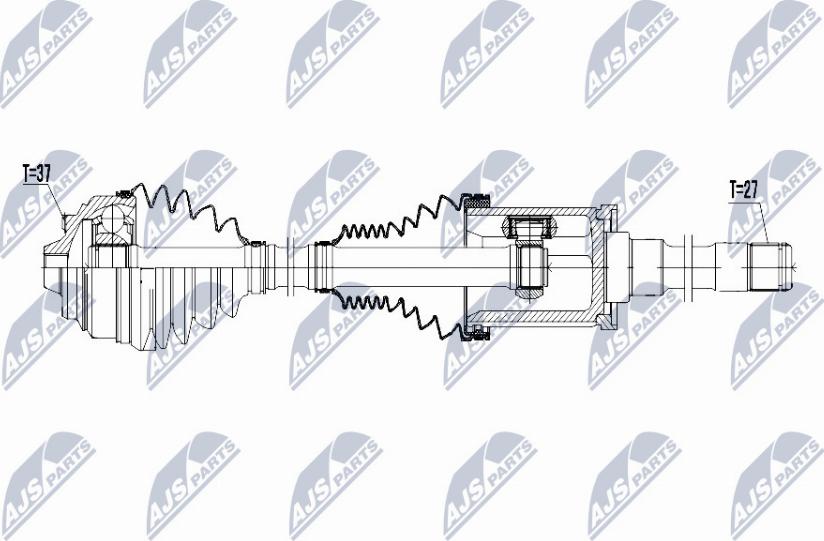 NTY NPW-BM-046 - Albero motore/Semiasse www.autoricambit.com