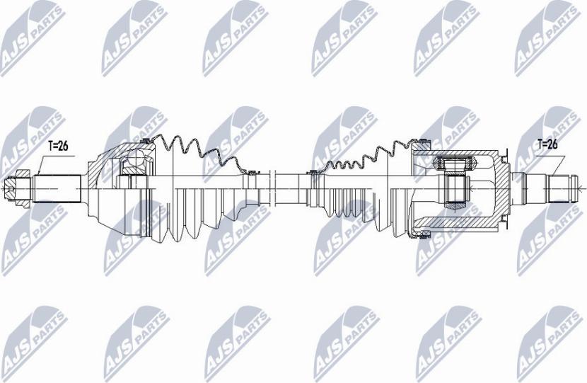 NTY NPW-BM-143 - Albero motore/Semiasse www.autoricambit.com