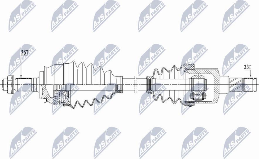 NTY NPW-BM-155 - Albero motore/Semiasse www.autoricambit.com