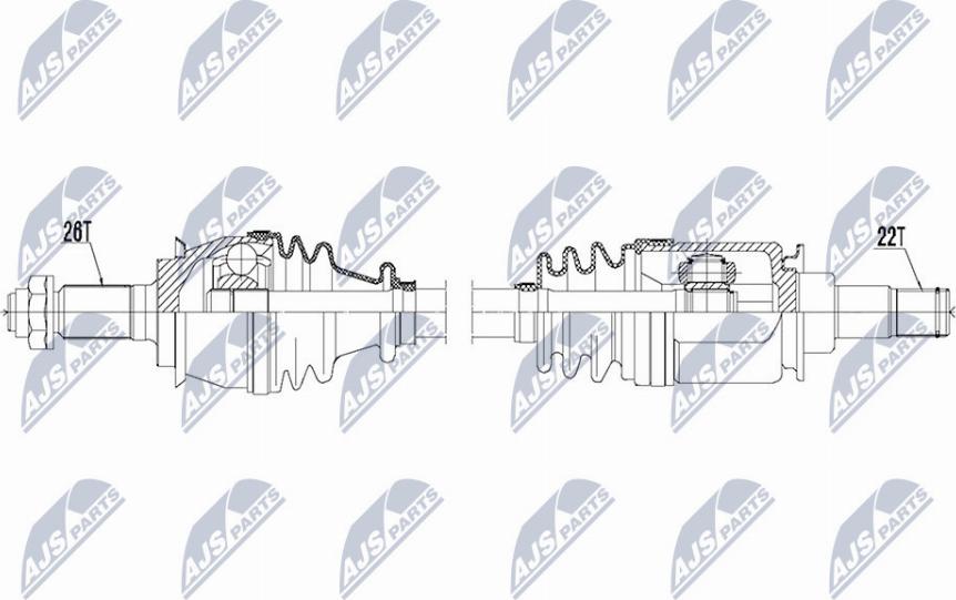 NTY NPW-BM-119 - Albero motore/Semiasse www.autoricambit.com