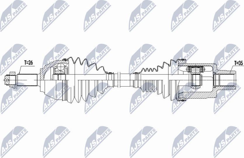 NTY NPW-BM-135 - Albero motore/Semiasse www.autoricambit.com