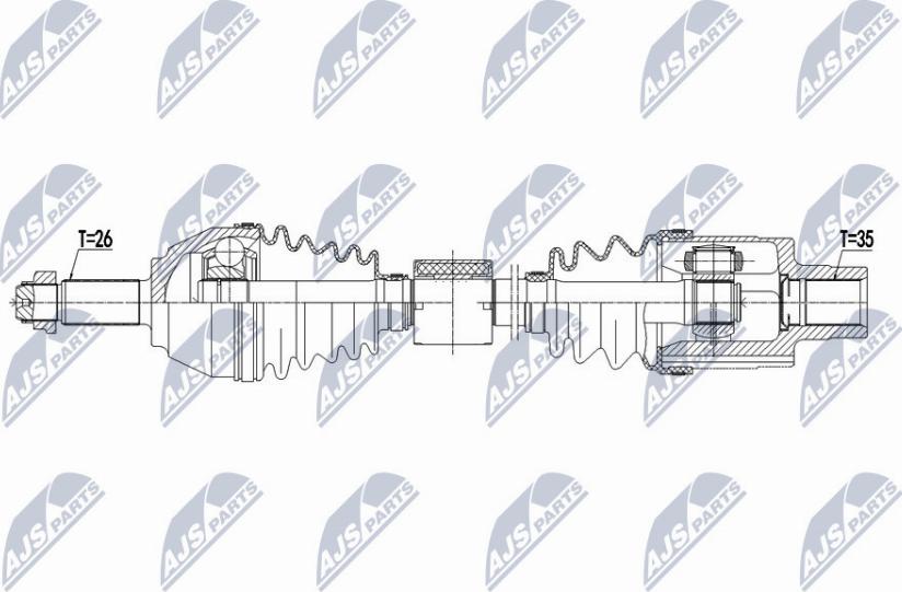 NTY NPW-BM-123 - Albero motore/Semiasse www.autoricambit.com