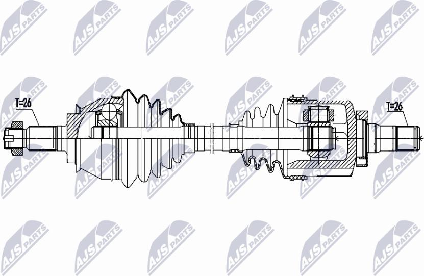 NTY NPW-BM-206 - Albero motore/Semiasse www.autoricambit.com