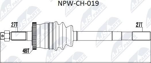 NTY NPW-CH-019 - Albero motore/Semiasse www.autoricambit.com