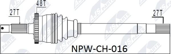NTY NPW-CH-016 - Albero motore/Semiasse www.autoricambit.com