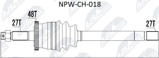 NTY NPW-CH-018 - Albero motore/Semiasse www.autoricambit.com