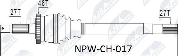 NTY NPW-CH-017 - Albero motore/Semiasse www.autoricambit.com