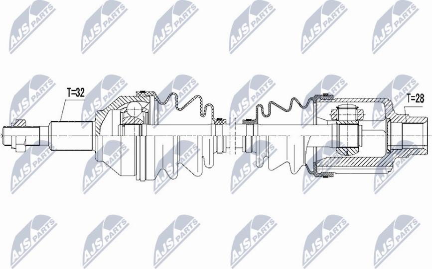 NTY NPW-CH-036 - Albero motore/Semiasse www.autoricambit.com