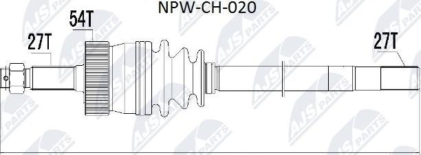 NTY NPW-CH-020 - Albero motore/Semiasse www.autoricambit.com