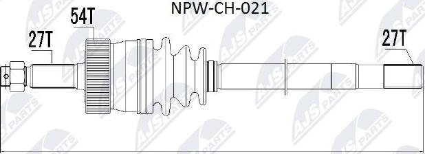 NTY NPW-CH-021 - Albero motore/Semiasse www.autoricambit.com