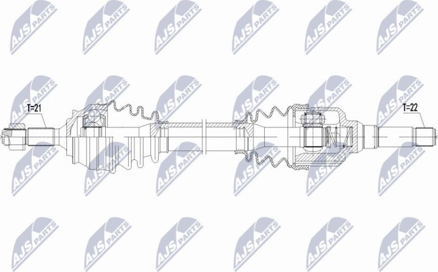 NTY NPW-CT-095 - Albero motore/Semiasse www.autoricambit.com