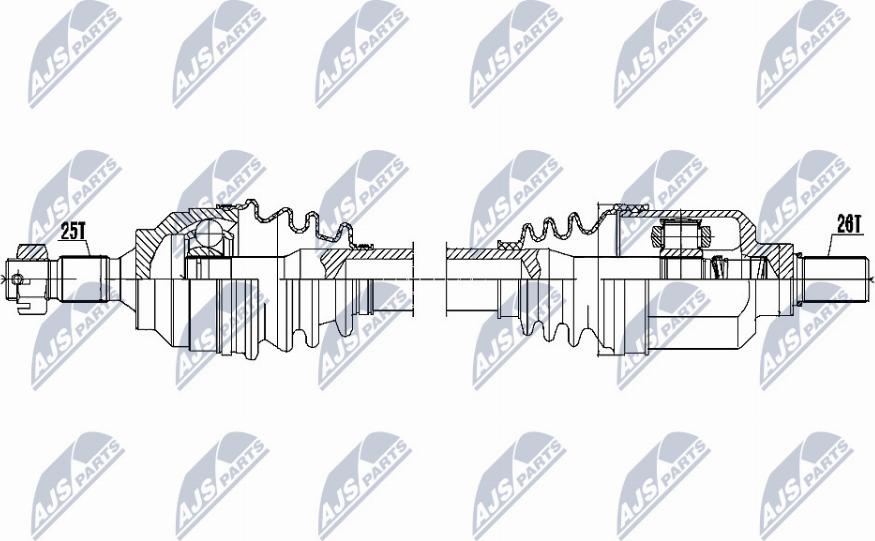 NTY NPW-CT-053 - Albero motore/Semiasse www.autoricambit.com