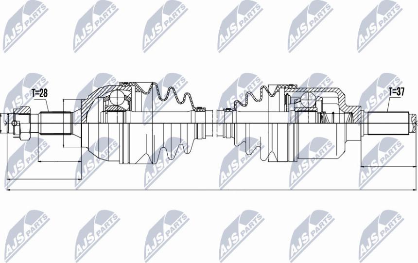 NTY NPW-CT-052 - Albero motore/Semiasse www.autoricambit.com