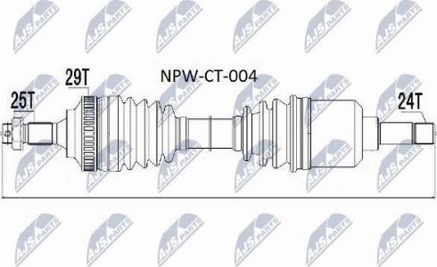 NTY NPW-CT-004 - Albero motore/Semiasse www.autoricambit.com