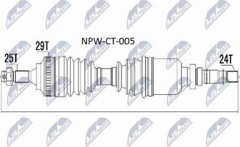 NTY NPW-CT-005 - Albero motore/Semiasse www.autoricambit.com