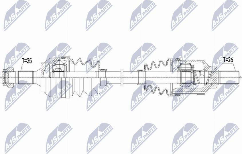 NTY NPW-CT-087 - Albero motore/Semiasse www.autoricambit.com