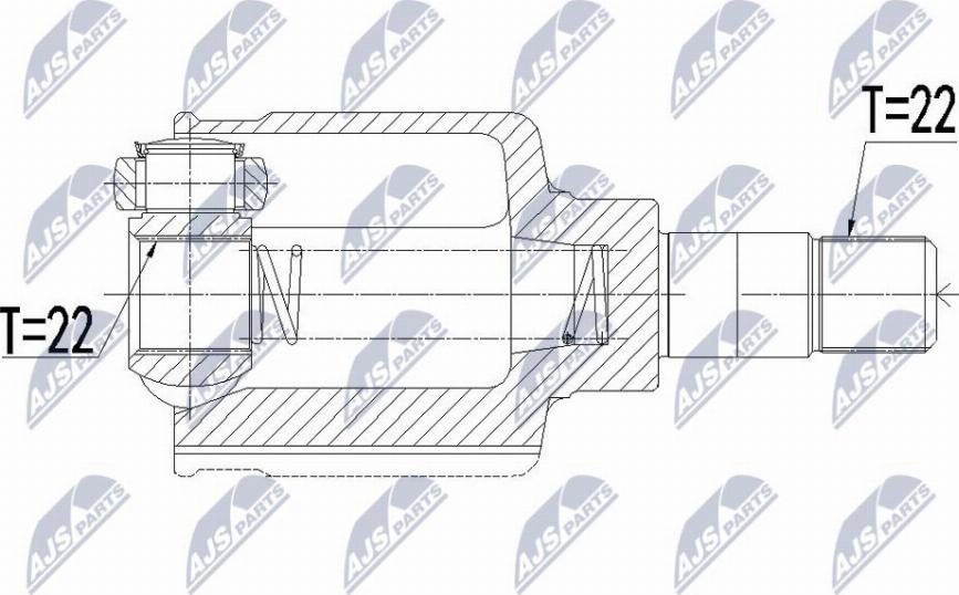 NTY NPW-CT-070 - Kit giunti, Semiasse www.autoricambit.com