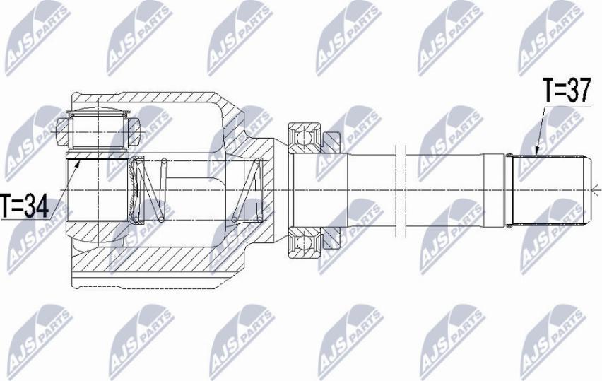 NTY NPW-CT-108 - Kit giunti, Semiasse www.autoricambit.com