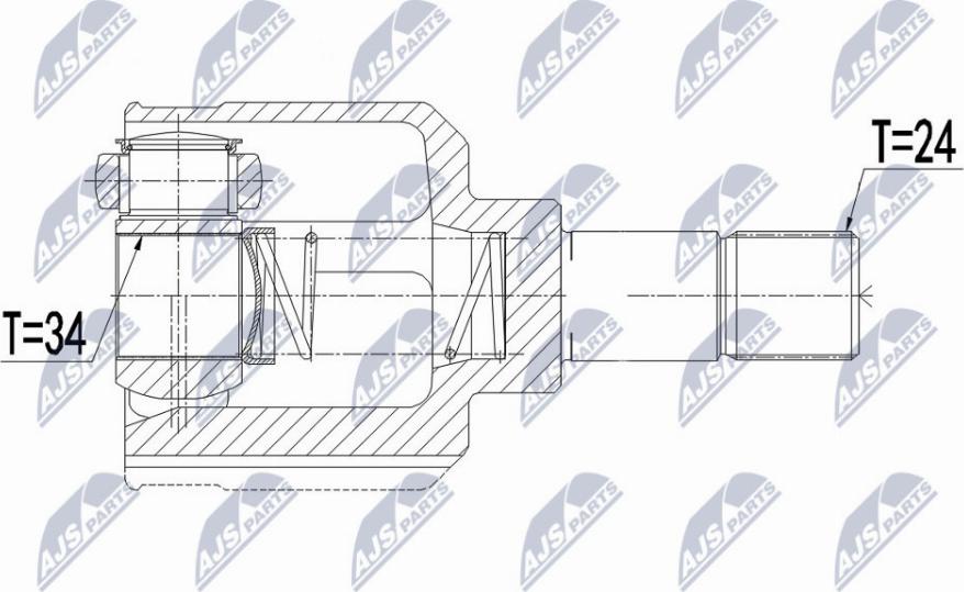 NTY NPW-CT-110 - Kit giunti, Semiasse www.autoricambit.com