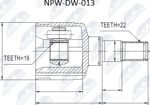 NTY NPW-DW-013 - Kit giunti, Semiasse www.autoricambit.com