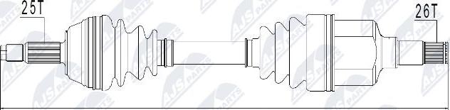 NTY NPW-FR-040 - Albero motore/Semiasse www.autoricambit.com