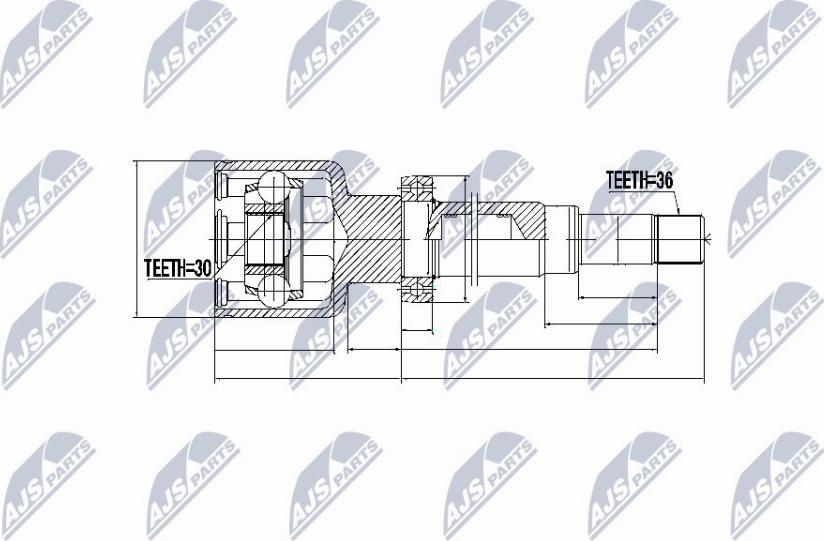 NTY NPW-FR-043 - Kit giunti, Semiasse www.autoricambit.com