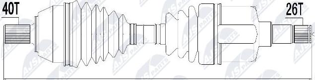 NTY NPW-FR-050 - Albero motore/Semiasse www.autoricambit.com