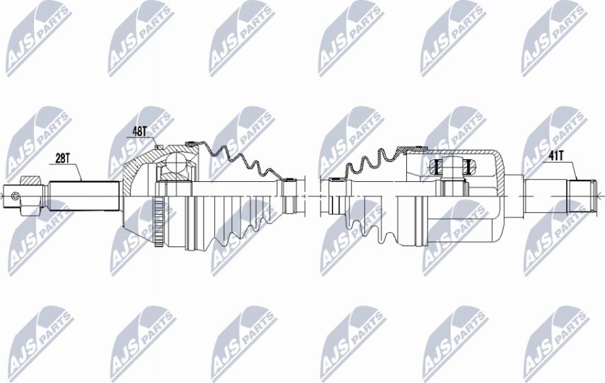 NTY NPW-FR-062 - Albero motore/Semiasse www.autoricambit.com