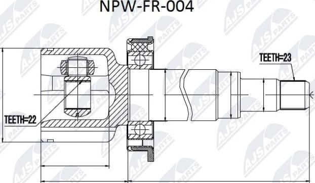 NTY NPW-FR-004 - Kit giunti, Semiasse www.autoricambit.com