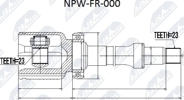 NTY NPW-FR-000 - Kit giunti, Semiasse www.autoricambit.com