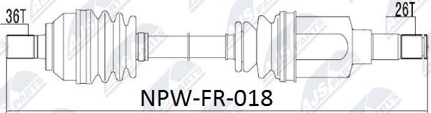 NTY NPW-FR-018 - Albero motore/Semiasse www.autoricambit.com