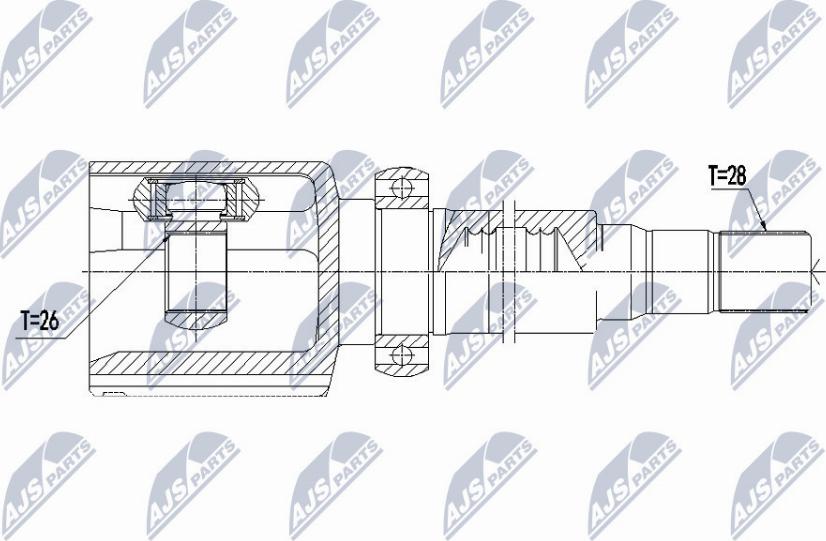 NTY NPW-FR-085 - Kit giunti, Semiasse www.autoricambit.com