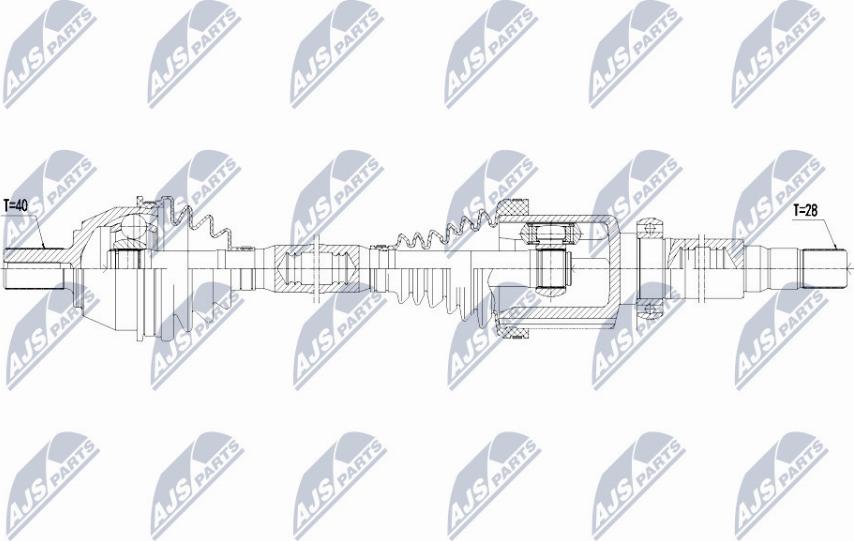 NTY NPW-FR-080 - Albero motore/Semiasse www.autoricambit.com