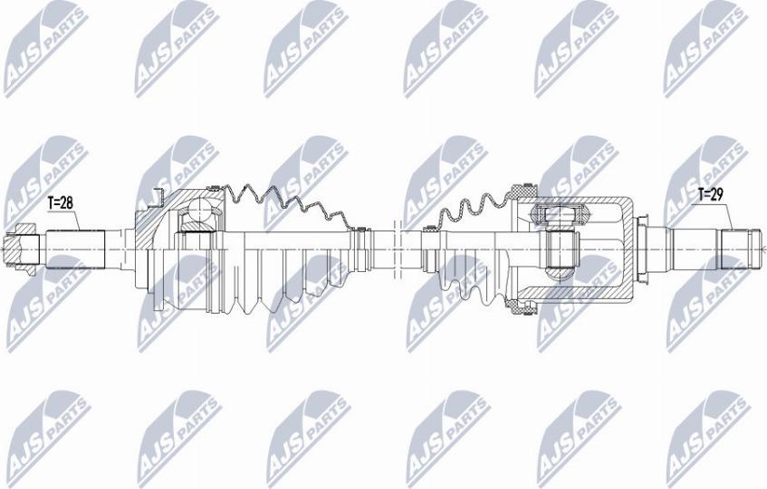 NTY NPW-FR-088 - Albero motore/Semiasse www.autoricambit.com